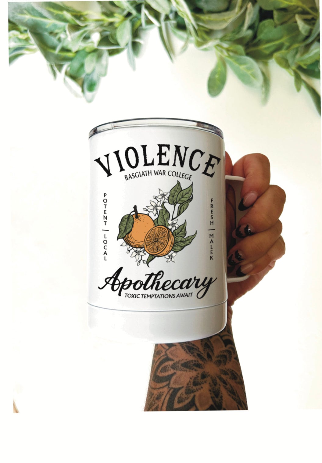 Violence Apothecary Mug/ Fourth Wing mug/ bookish mug/ 4th wing tumbler