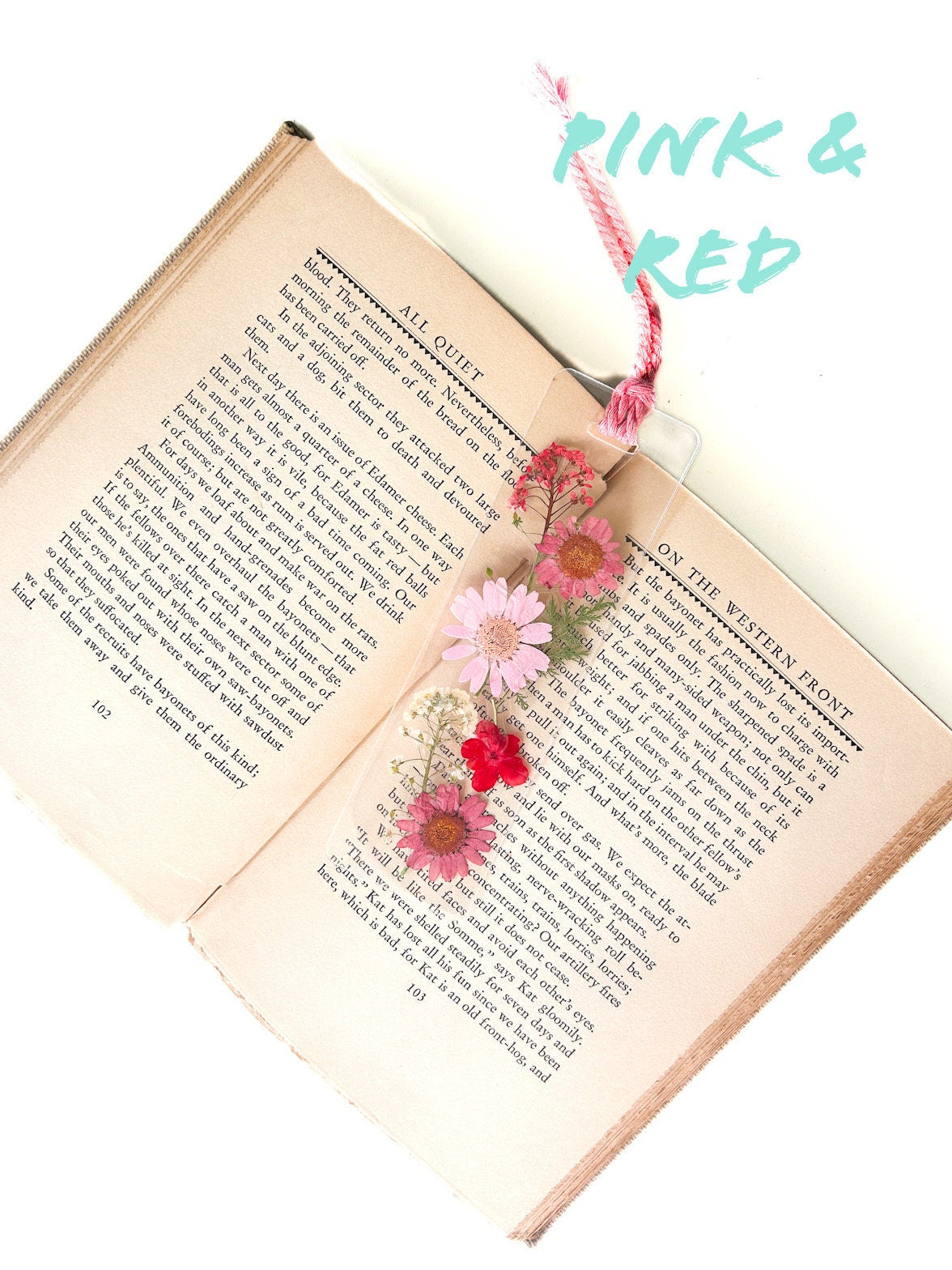 Floral bookmark/ Pressed flower bookmark/ bookish bookmark/ Mother's Day gift/ gift for mom/ gift for book lover