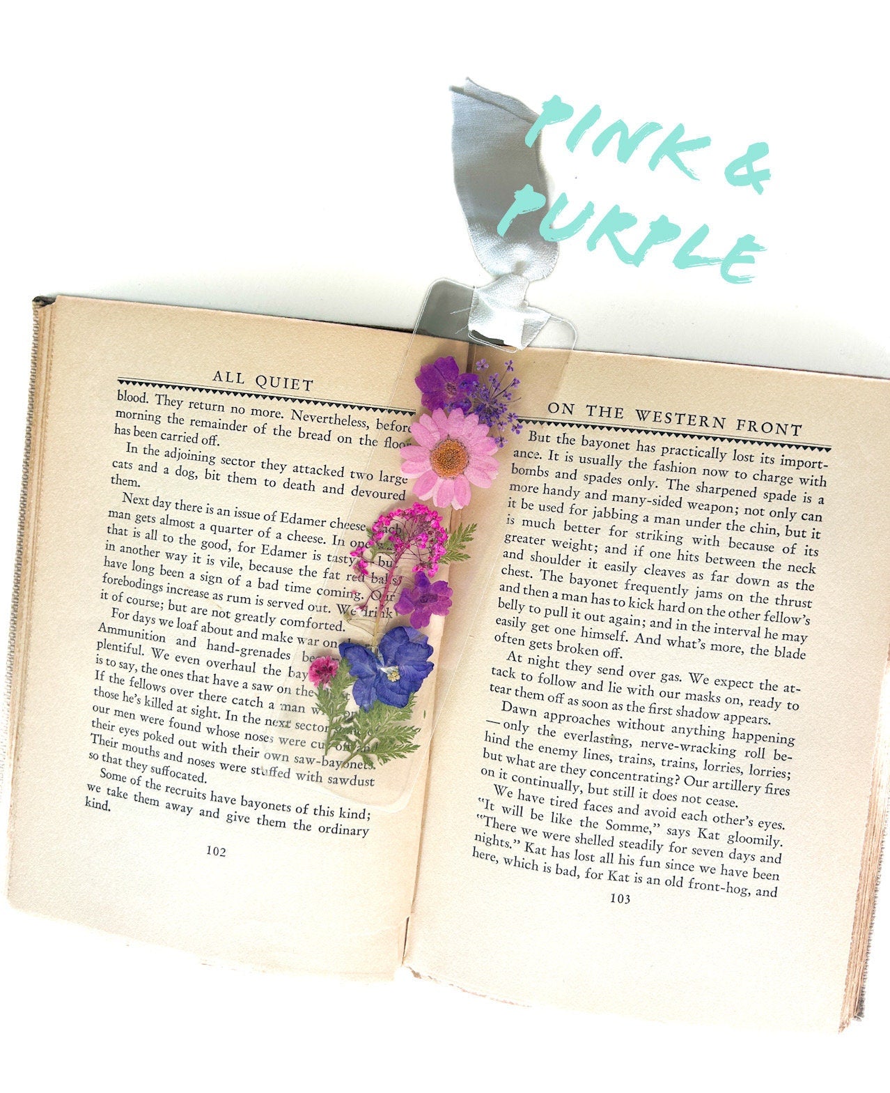 Floral bookmark/ Pressed flower bookmark/ bookish bookmark/ Mother's Day gift/ gift for mom/ gift for book lover