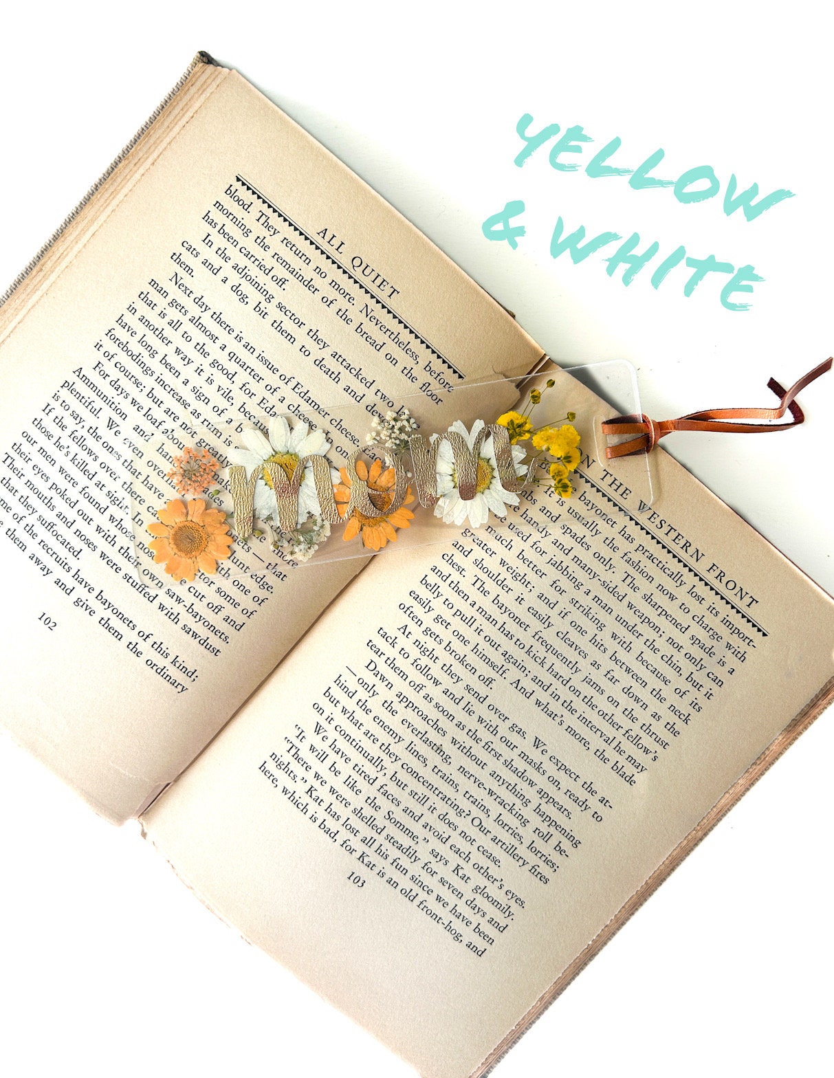 Floral bookmark/ Pressed flower bookmark/ bookish bookmark/ Mother's Day gift/ gift for mom/ gift for book lover