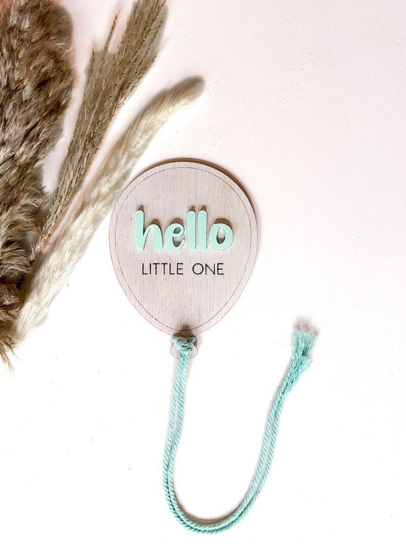 Birth Announcement Sign - Balloon Newborn sign/ Baby Name Announcement sign/ Hospital Name sign/ Newborn photo prop