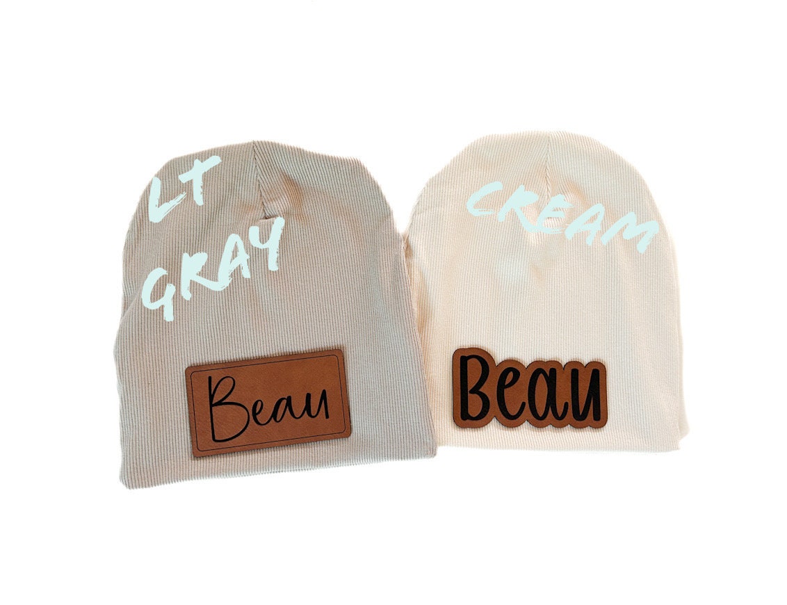 Personalized baby beanie/ Infant hat with name/ baby hat with name/ Toddler hat with patch