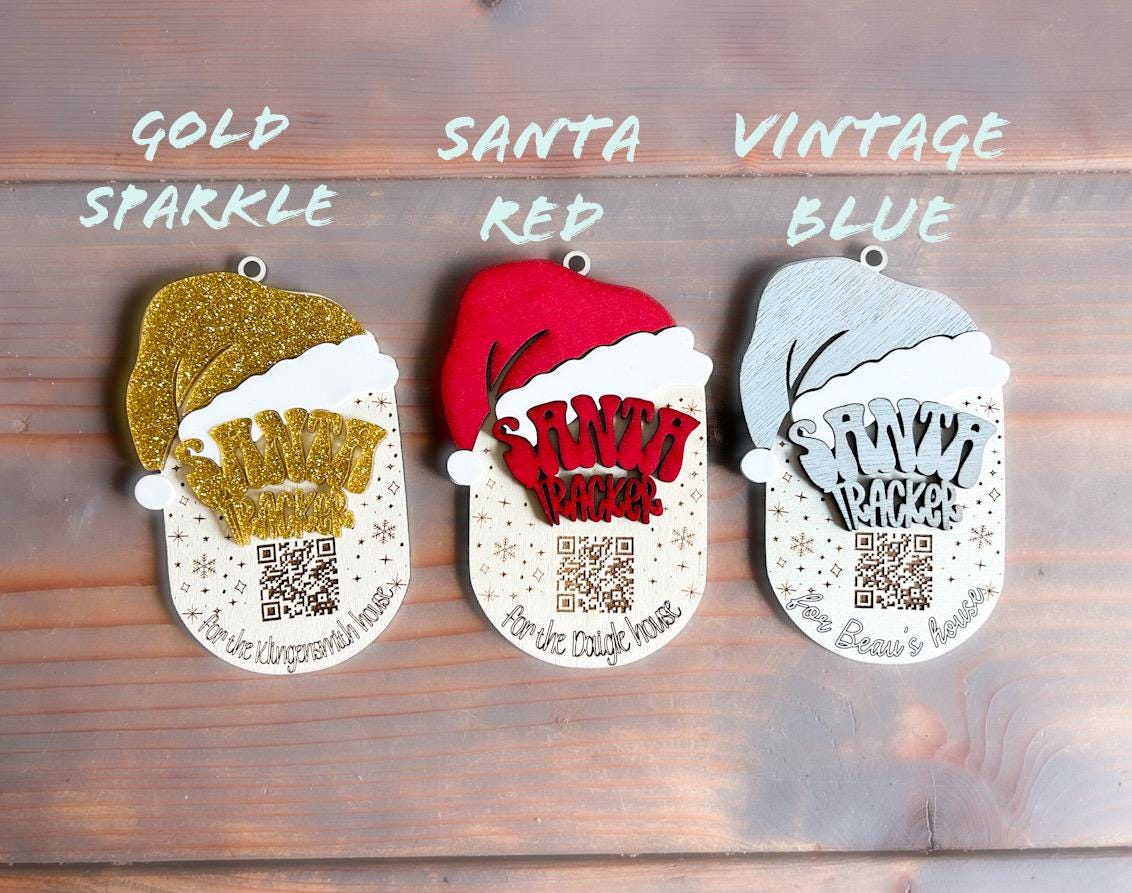 Santa tracker / kids Christmas / Santa Tracker ornament / Personalized Santa Tracker