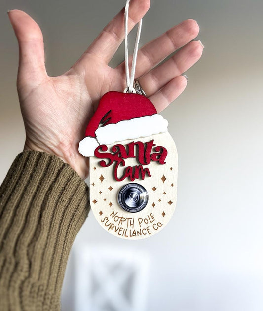 Santa Cam / Santa spy cam / kids Christmas / Santa Cam ornament / Personalized Santa Camera